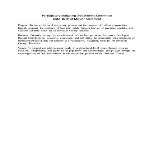 PB Steering Committee Initial Draft Mission Statement (1)