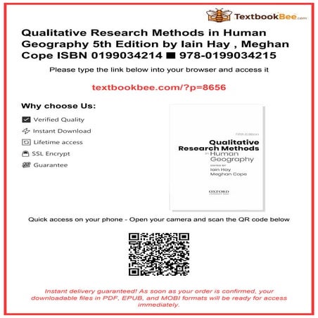 Comprehensive Guide to Qualitative Research Methods in Human Geography ...