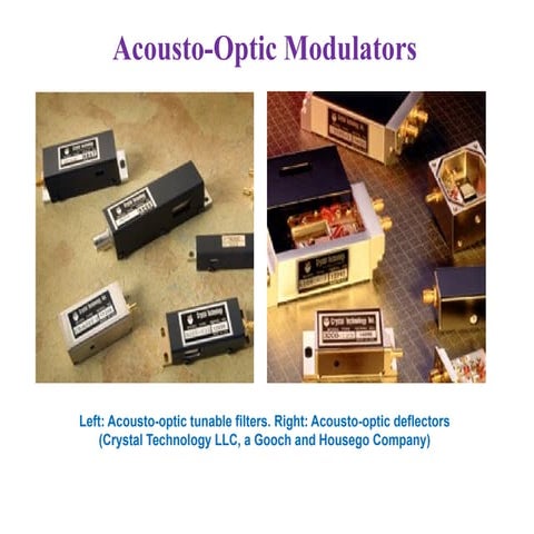 Acousto Optic Modulator Working Principle and application .ppt