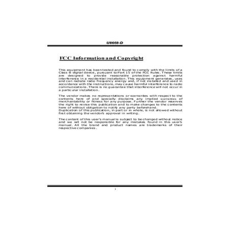 Manual de tarjeta madre- U8668