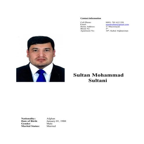 CV Sultan Mohammad Sultani | DOC