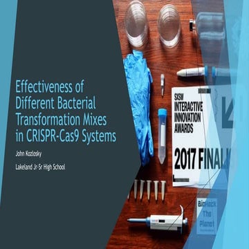 CRISPR bacterial transformation mixes
