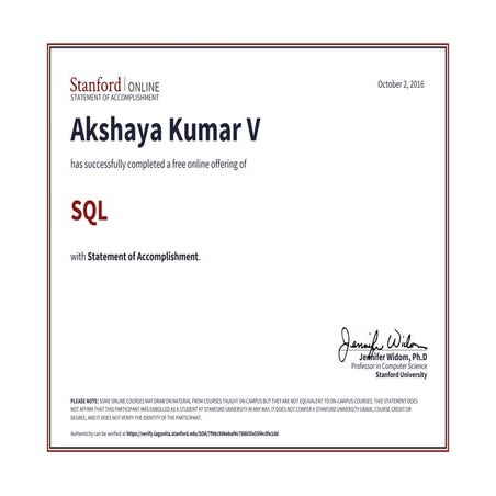 SQL CERTIFICATE