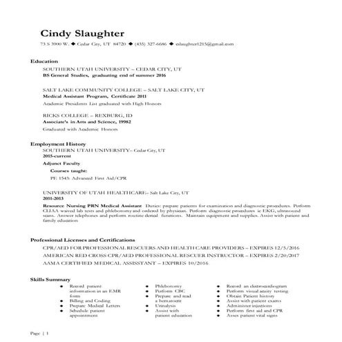 cindyslaughter_Resume 2016 | DOCX