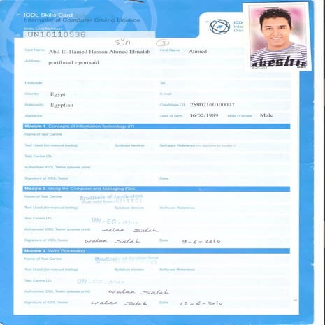 Internation Computer Driving Licence | PDF