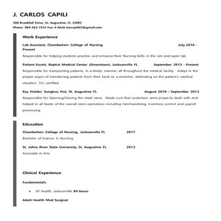 SCHOOL RESUME CARLOS CAPILI