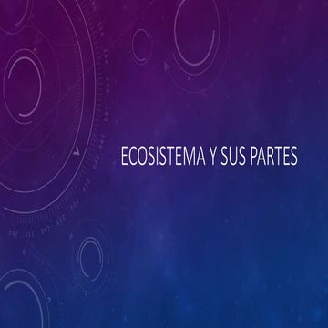 Ecosistema y sus partes 