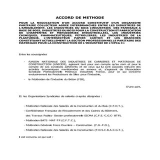 IDCC 87 135-211 accord de methode opca