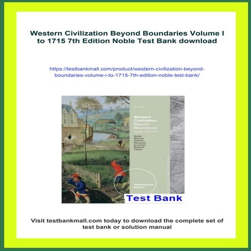 Western Civilization Beyond Boundaries Volume I to 1715 7th Edition ...