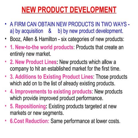 NEW PRODUCT DEVELOPMENT