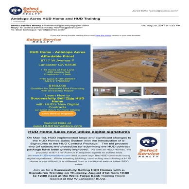 Example of Flyer for HUD Homes | PDF