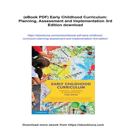 (eBook PDF) Early Childhood Curriculum: Planning, Assessment and ...