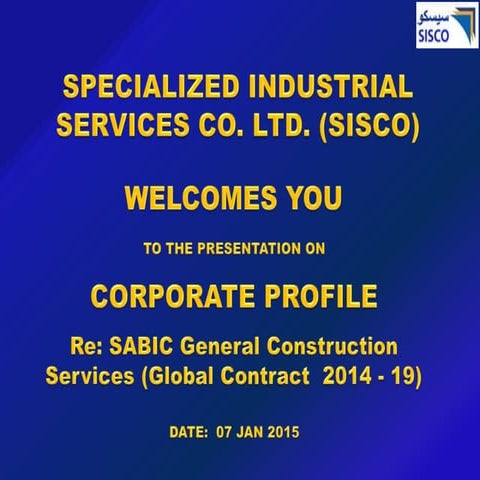 SISCO - Presentation SABIC