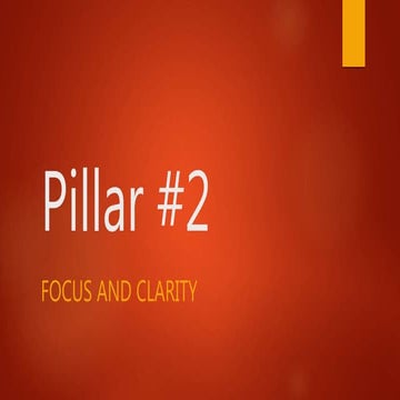 Photography Pillar 2  - Focus and Clarity