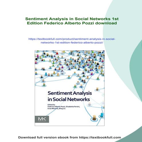 Sentiment Analysis in Social Networks 1st Edition Federico Alberto Pozzi