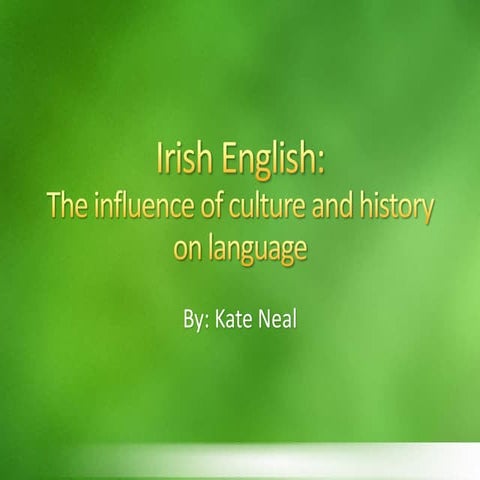 Irish English presentation