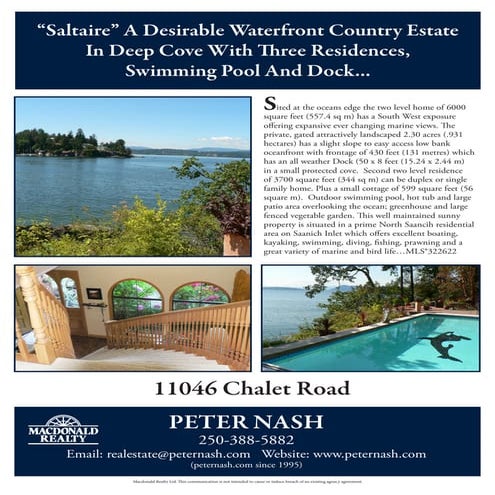 Waterfront Brochure Deep Cove Estate