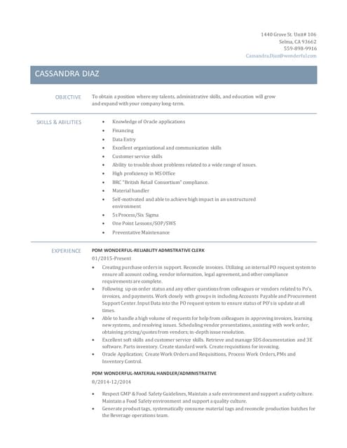 Diversity and inclusion manager resume