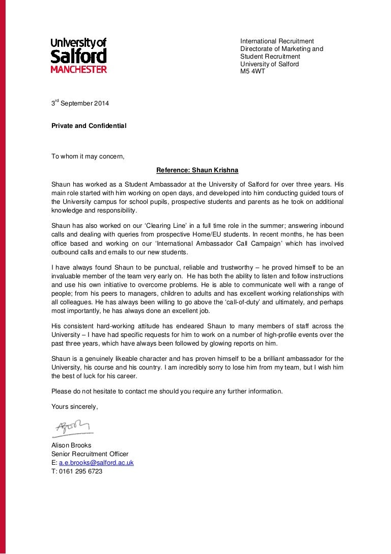 shaun recommendation letter university of miami recommendation letter