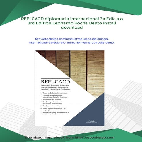 REPI CACD diplomacia internacional 3a Edic a o 3rd Edition Leonardo ...