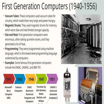 Evolution Of Computers Presentation Pptx