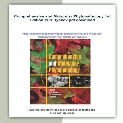 Comprehensive and Molecular Phytopathology 1st Edition Yuri Dyakov