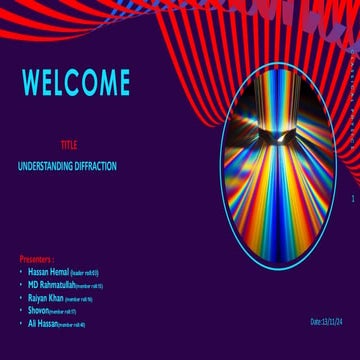 Physics Investigatory project on Diffraction | PDF