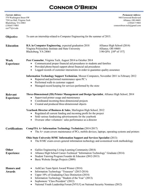 Connor O 39 Brien Resume PDF - 877deb83 B858 4ab9 8a0a 13ffca2fbd59 141130161938 Conversion Gate02 Thumbnail 