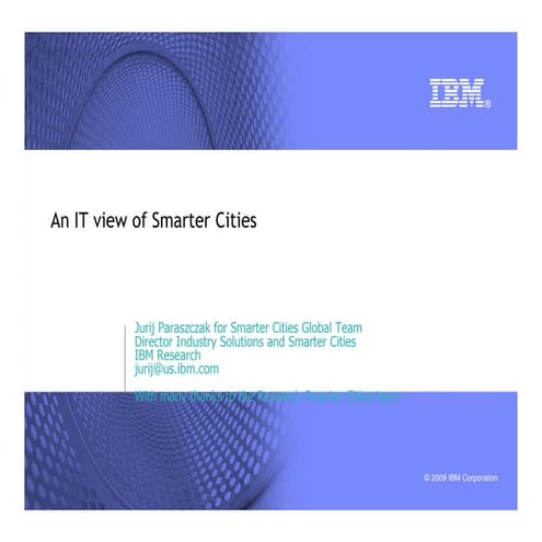 11. Jen-Yao Chung (IBM, USA) - An IT View of Smarter Cities