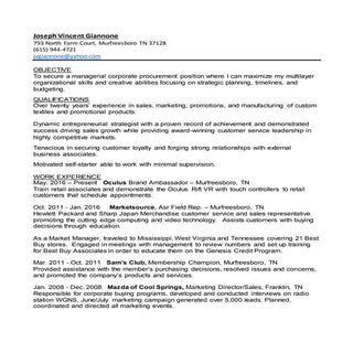 NEW JVGIANONE RESUME