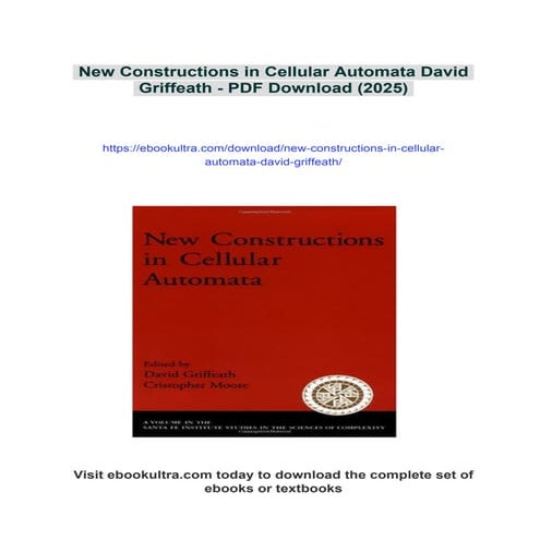 New Constructions in Cellular Automata David Griffeath
