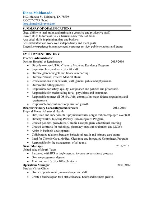 Sylvia Hinojosa Welsh resume | PDF
