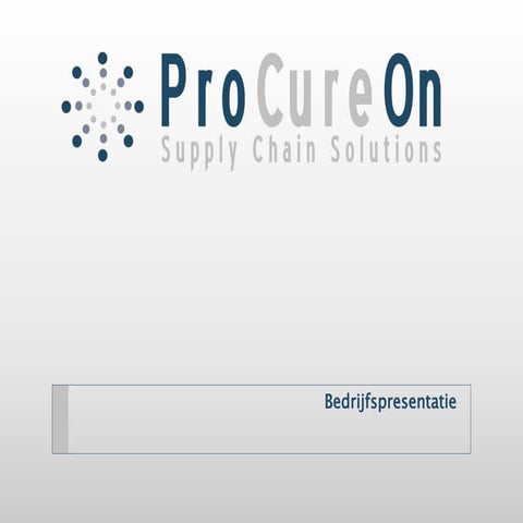 Bedrijfpresentatie ProCureOn