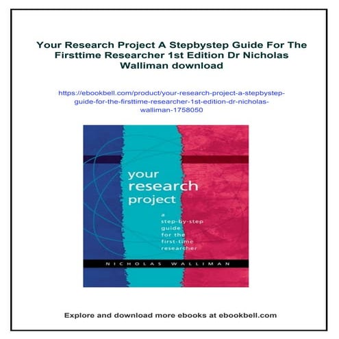 Your Research Project A Stepbystep Guide For The Firsttime Researcher 1st Edi...