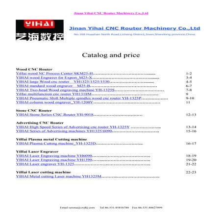 CNC Router Machine Catalogue | PDF