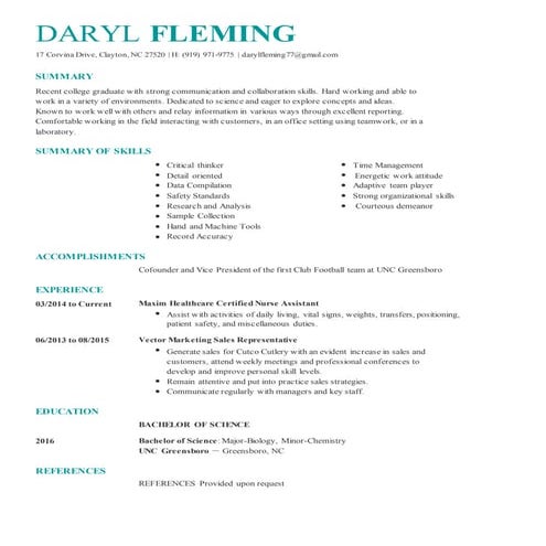 Daryl Fleming Resume 1
