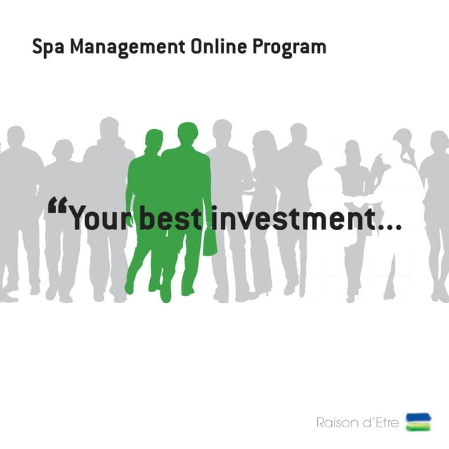 Spa Management Online Program Raison d'Etre 2016