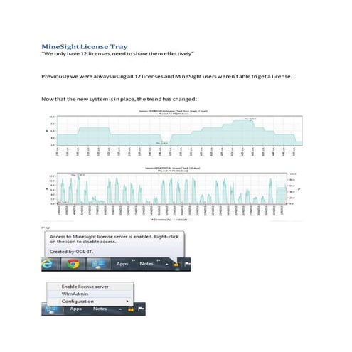 MineSight License Tray