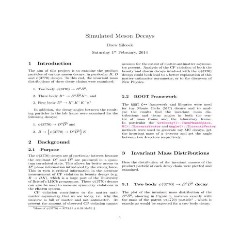 Particle Physics Report