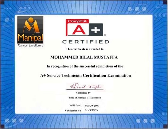 N+ Certificate | PPT