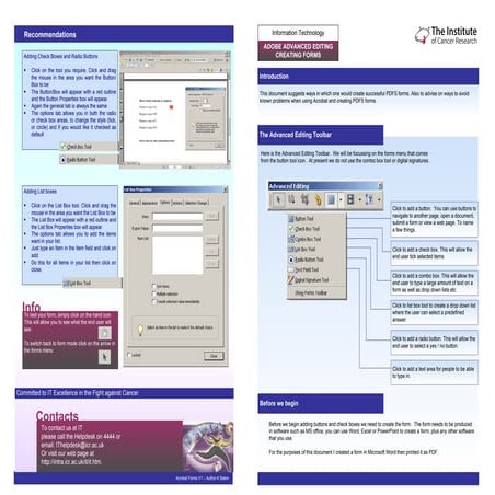 Advanced Editing Acrobat Forms