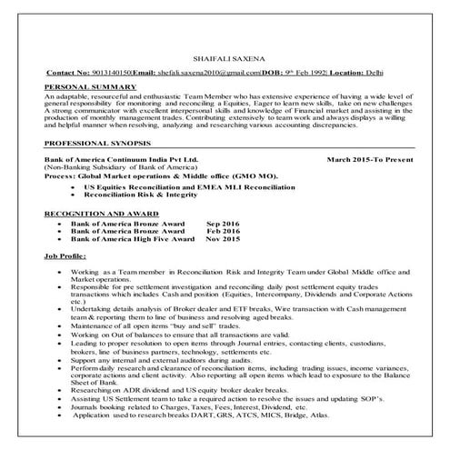 SHAIFALI SAXENA RESUME