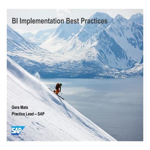 Best Practices for BI Implementations
