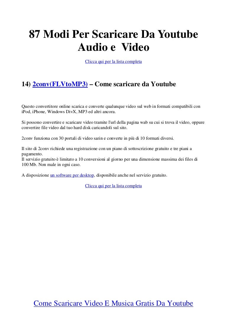 scaricare file mp3