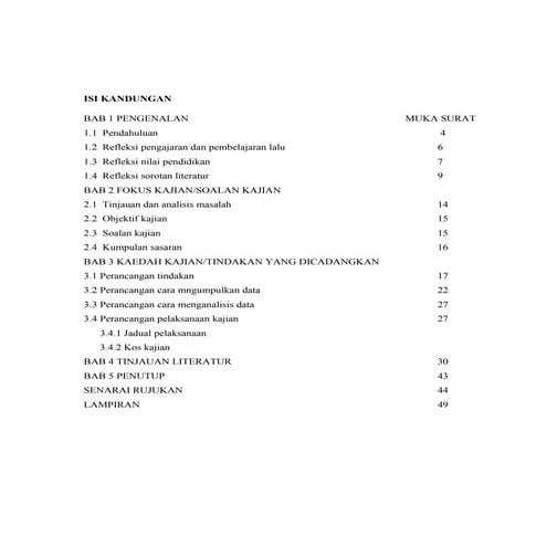 Proposal kajian tindakan linus