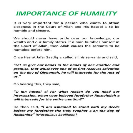 Humility | PDF