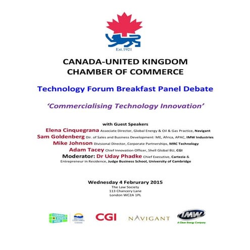 CANADA-UNITED KINGDOM Tech Forum