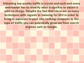 Indexing for SEO Through Article Directory Submission