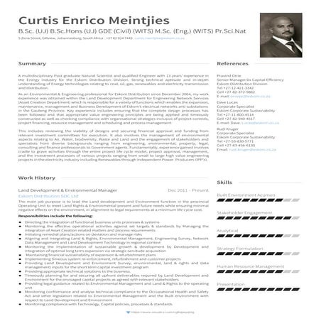 Curtis Meintjies_Resume_11_Jan_2017 | PDF