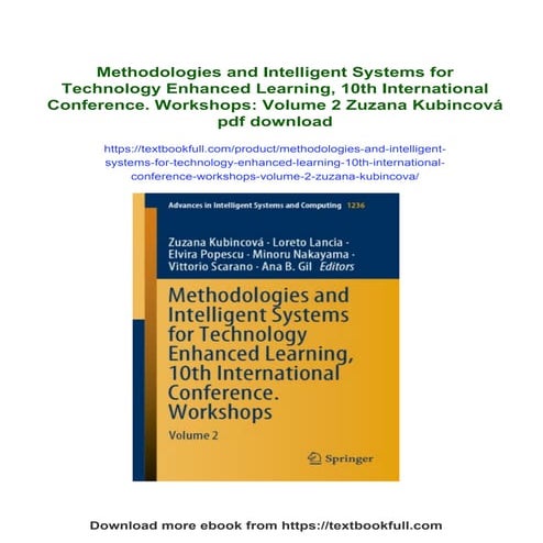 Methodologies and Intelligent Systems for Technology Enhanced Learning, 10th ...
